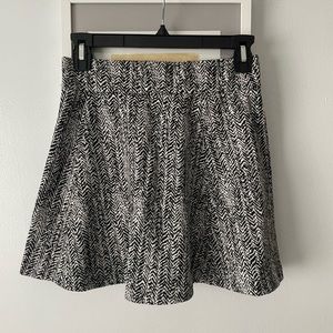 Theory black white circle skater skirt Petite small